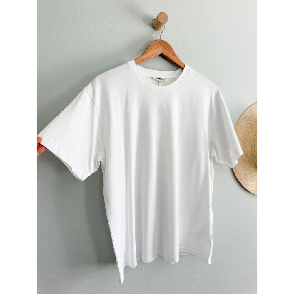 Madewell | NWT Relaxed Oversized Cotton Tee Eyelet White | Sz S - Picture 3 of 8
